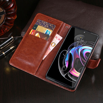 idewei Crazy Horse Texture Horizontal Flip Leather Case with Holder & Card Slots & Wallet For Motorola Edge 20 Pro(Black) - Motorola Cases by idewei | Online Shopping UK | buy2fix