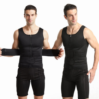 Neoprene Men Sport Body Shapers Vest Waist Body Shaping Corset, Size:XL(Black) -  by buy2fix | Online Shopping UK | buy2fix