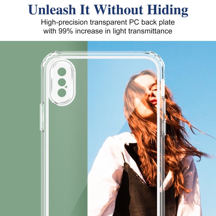 For iPhone XS Max Crystal Clear Shockproof PC + TPU Protective Case(Transparent) by buy2fix