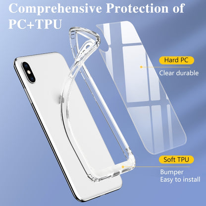 For iPhone XS Max Crystal Clear Shockproof PC + TPU Protective Case(Transparent) by buy2fix