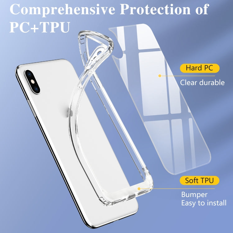 For iPhone X / XS Crystal Clear Shockproof PC + TPU Protective Case(Transparent) by buy2fix