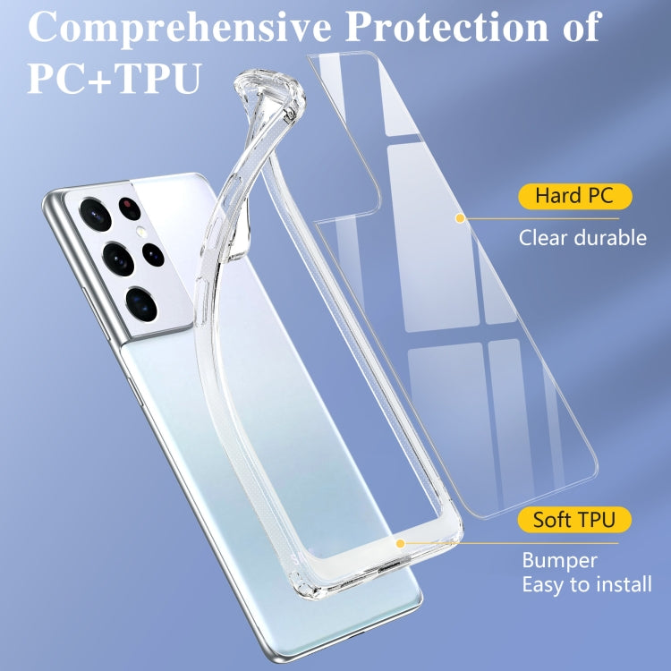 For Samsung Galaxy S21 Ultra 5G Crystal Clear Shockproof PC + TPU Protective Case(Transparent) - Galaxy S21 Ultra 5G Cases by buy2fix | Online Shopping UK | buy2fix