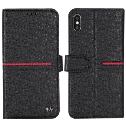For iPhone XS Max GEBEI Top-grain Leather Horizontal Flip Protective Case with Holder & Card Slots & Wallet & Photo Frame(Black) - More iPhone Cases by GEBEI | Online Shopping UK | buy2fix