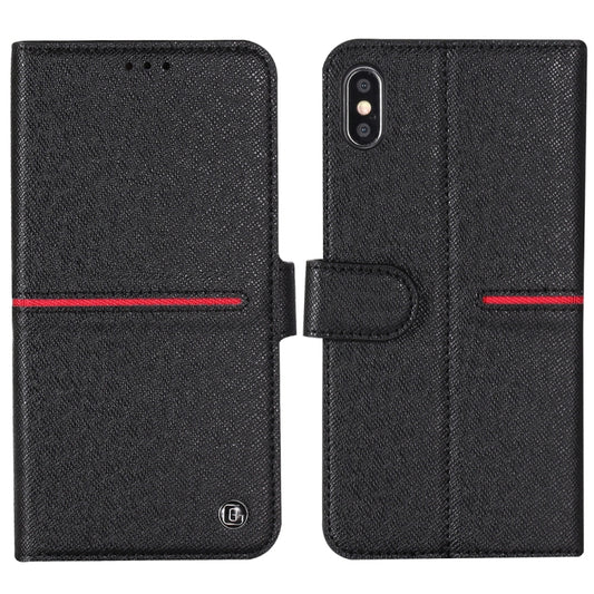For iPhone XS Max GEBEI Top-grain Leather Horizontal Flip Protective Case with Holder & Card Slots & Wallet & Photo Frame(Black) - More iPhone Cases by GEBEI | Online Shopping UK | buy2fix