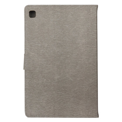 For Samsung Galaxy Tab S6 Lite / P610 Butterfly Flower Embossing Pattern Horizontal Flip Leather Case with Holder & Card Slots & Wallet(Grey) - Tab S6 Lite P610 / P615 by buy2fix | Online Shopping UK | buy2fix