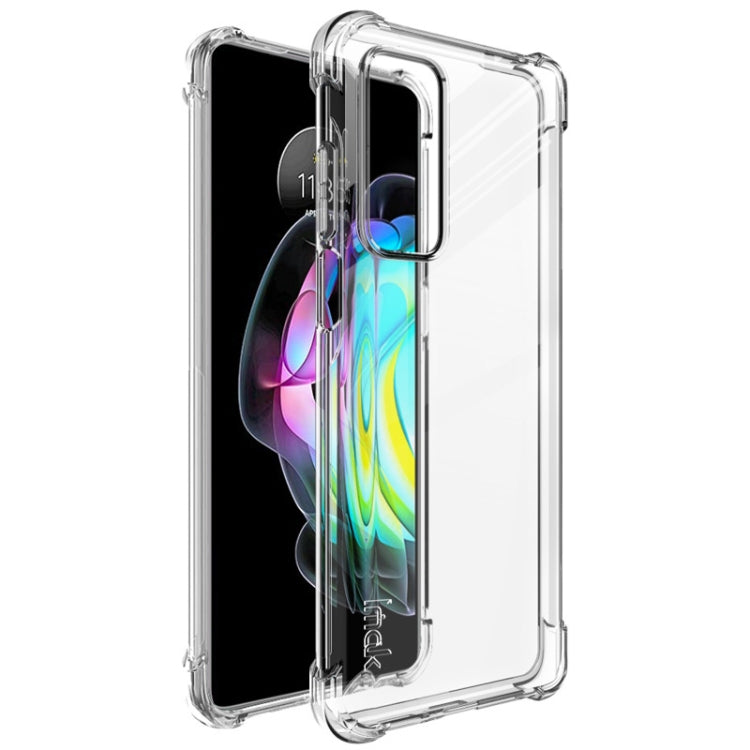For Motorola Edge 20 IMAK All-inclusive Shockproof Airbag TPU Case with Screen Protector(Transparent) - Motorola Cases by imak | Online Shopping UK | buy2fix