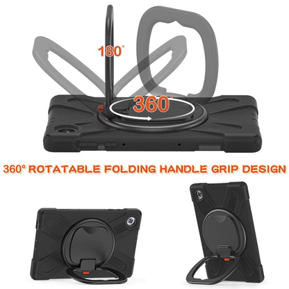 For Lenovo Tab M10 HD 2020 X306X/F Silicone + PC Protective Case with Holder & Shoulder Strap(Black) - Lenovo by buy2fix | Online Shopping UK | buy2fix