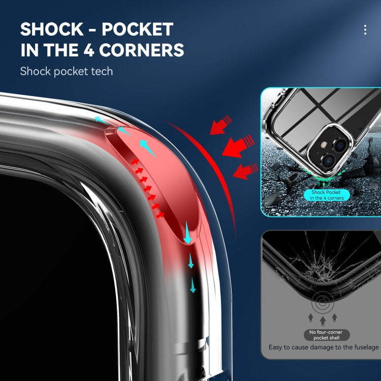 For iPhone 11 TPU + PC Transparent Shockproof Protective Case by buy2fix