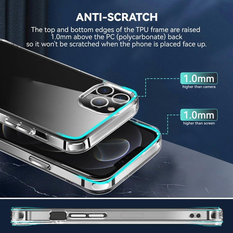For iPhone 12 Pro Max TPU + PC Transparent Shockproof Protective Case by buy2fix