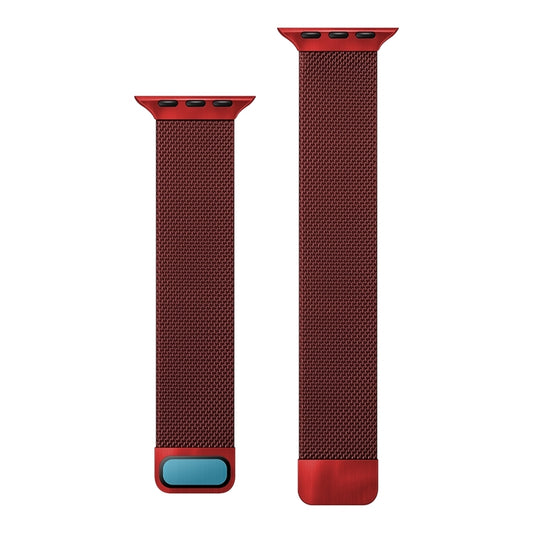 Adjustable Dual Section Milan Watch Band For Apple Watch Ultra 49mm&Watch Ultra 2 49mm / Series 9&8&7 45mm / SE 3&SE 2&6&SE&5&4 44mm / 3&2&1 42mm(Wine Red) by buy2fix
