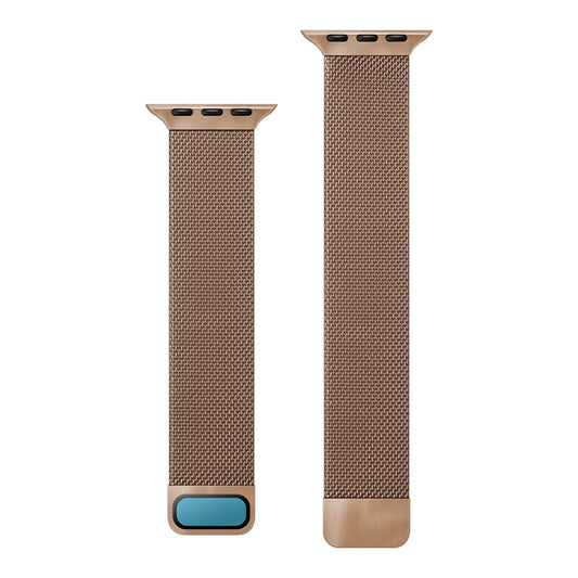 Adjustable Dual Section Milan Watch Band For Apple Watch Series 9&8&7 41mm / SE 3&SE 2&6&SE&5&4 40mm / 3&2&1 38mm(Rose Gold) by buy2fix