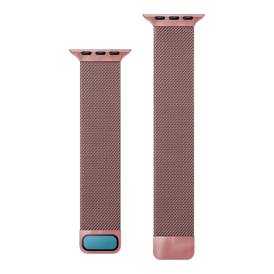 Adjustable Dual Section Milan Watch Band For Apple Watch Series 9&8&7 41mm / SE 3&SE 2&6&SE&5&4 40mm / 3&2&1 38mm(Rose Pink) by buy2fix