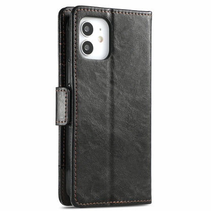 For iPhone 13 CaseNeo Business Splicing Dual Magnetic Buckle Horizontal Flip PU Leather Case with Holder & Card Slots & Wallet (Black) by buy2fix