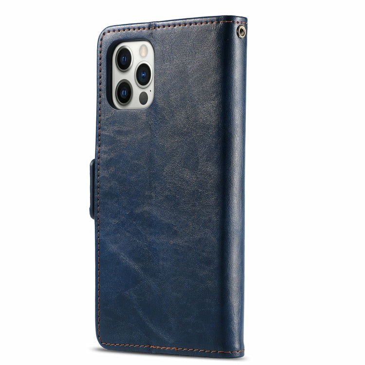 For iPhone 13 Pro Max CaseNeo Business Splicing Dual Magnetic Buckle Horizontal Flip PU Leather Case with Holder & Card Slots & Wallet  (Blue) - iPhone 13 Pro Max Cases by buy2fix | Online Shopping UK | buy2fix