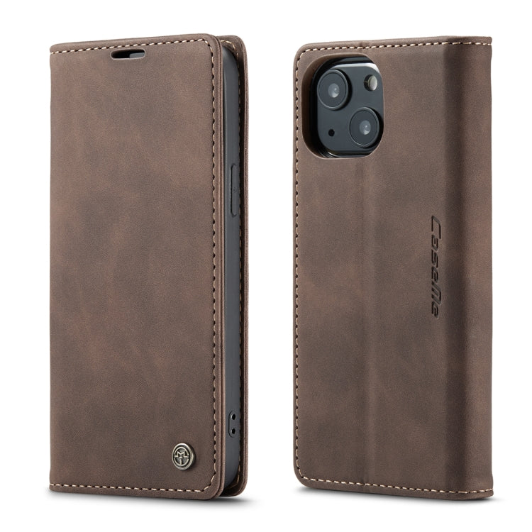 For iPhone 13 mini CaseMe-013 Multifunctional Retro Frosted Horizontal Flip Leather Case with Card Slot & Holder & Wallet (Coffee) - iPhone 13 mini Cases by CaseMe | Online Shopping UK | buy2fix