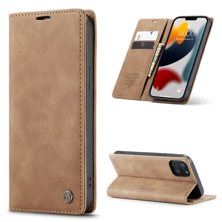 For iPhone 13 mini CaseMe-013 Multifunctional Retro Frosted Horizontal Flip Leather Case with Card Slot & Holder & Wallet (Brown) - iPhone 13 mini Cases by CaseMe | Online Shopping UK | buy2fix