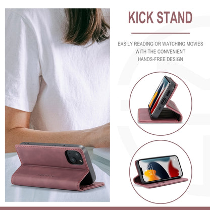 For iPhone 13 CaseMe-013 Multifunctional Retro Frosted Horizontal Flip Leather Case with Card Slot & Holder & Wallet(Wine Red) by CaseMe
