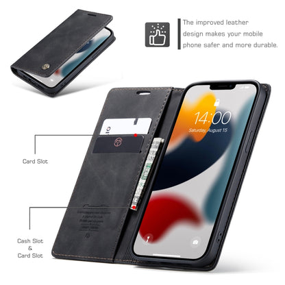 For iPhone 13 Pro CaseMe-013 Multifunctional Retro Frosted Horizontal Flip Leather Case with Card Slot & Holder & Wallet (Black) - iPhone 13 Pro Cases by CaseMe | Online Shopping UK | buy2fix