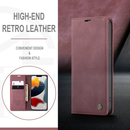 For iPhone 13 Pro Max CaseMe-013 Multifunctional Retro Frosted Horizontal Flip Leather Case with Card Slot & Holder & Wallet (Wine Red) - iPhone 13 Pro Max Cases by CaseMe | Online Shopping UK | buy2fix
