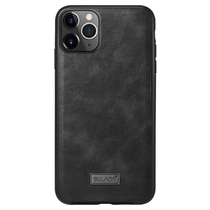 For iPhone 11 Pro SULADA Shockproof TPU + Handmade Leather Protective Case(Black) - iPhone 11 Pro Cases by SULADA | Online Shopping UK | buy2fix