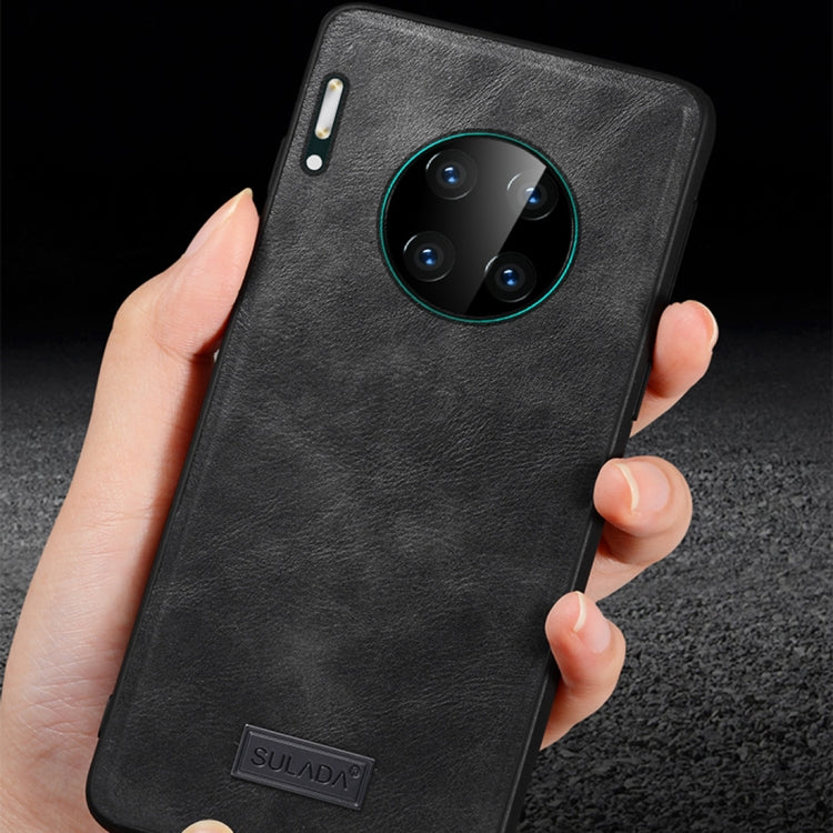 For Huawei Mate 30 SULADA Shockproof TPU + Handmade Leather Protective Case(Black) - Huawei Cases by SULADA | Online Shopping UK | buy2fix