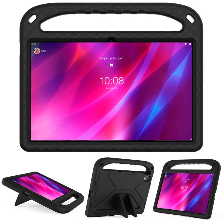 For Lenovo Tab P11 TB-J606F / Tab P11 Plus TB-J607F Portable Handle EVA Shockproof Anti Falling Protective Case with Triangle Holder(Black) by buy2fix