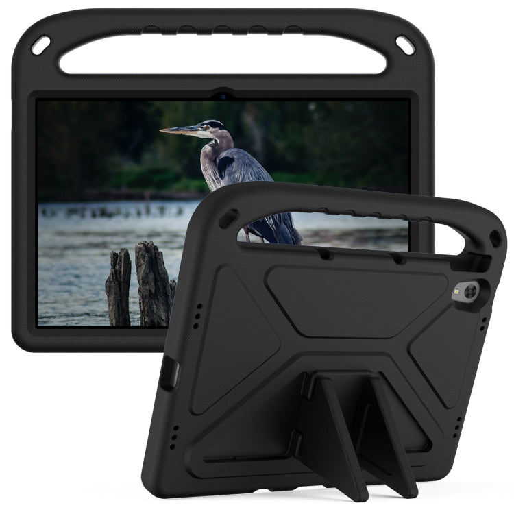 For Lenovo Tab P11 TB-J606F / Tab P11 Plus TB-J607F Portable Handle EVA Shockproof Anti Falling Protective Case with Triangle Holder(Black) by buy2fix