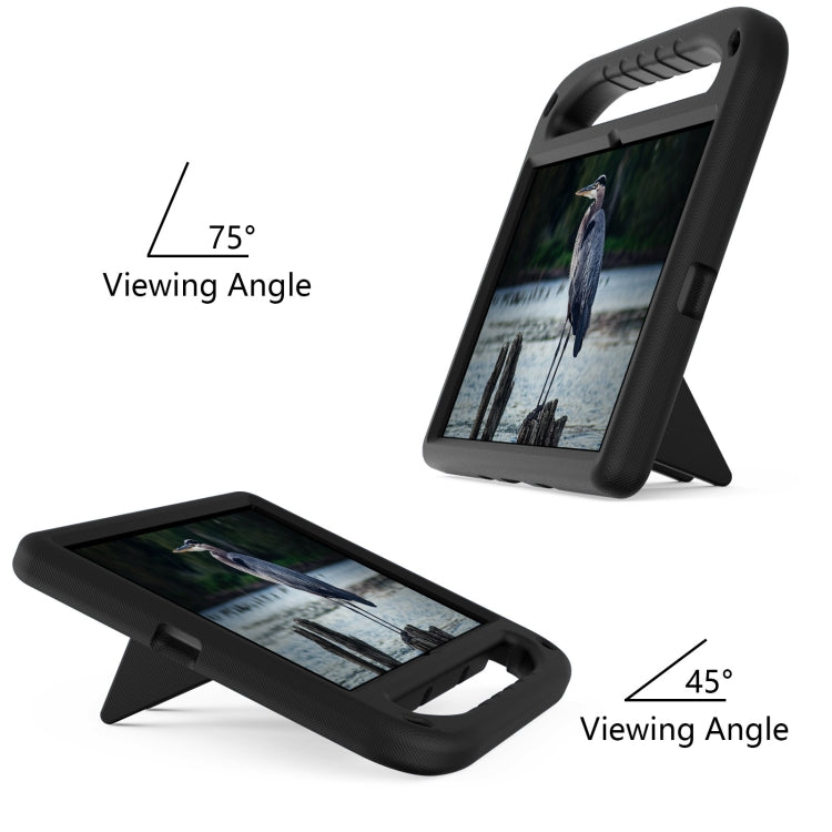 For Lenovo Tab P11 TB-J606F / Tab P11 Plus TB-J607F Portable Handle EVA Shockproof Anti Falling Protective Case with Triangle Holder(Black) by buy2fix