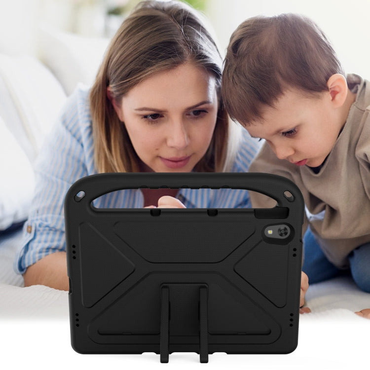 For Lenovo Tab P11 TB-J606F / Tab P11 Plus TB-J607F Portable Handle EVA Shockproof Anti Falling Protective Case with Triangle Holder(Black) by buy2fix