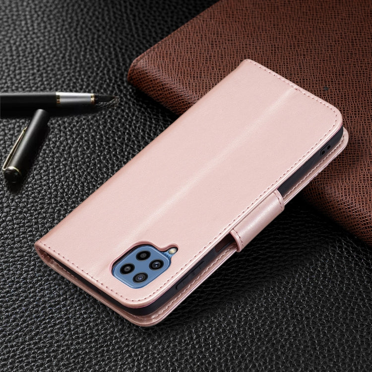 For Samsung Galaxy M32 Embossing Two Butterflies Pattern Horizontal Flip PU Leather Case with Holder & Card Slot & Wallet & Lanyard(Rose Gold) by buy2fix