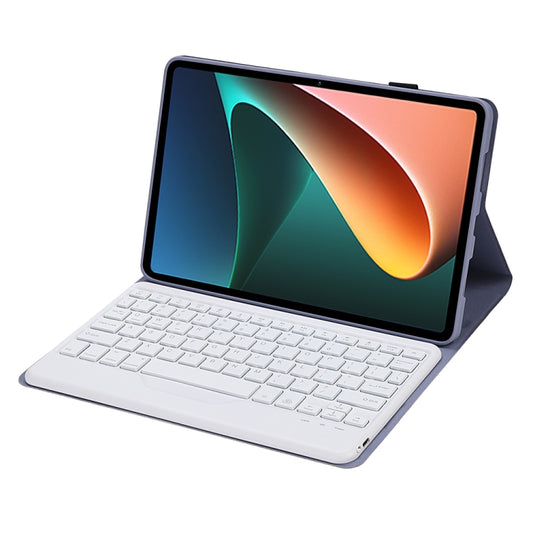 A0N5BS Ultra-thin Tri-color Backlight Detachable Lambskin Texture TPU Bluetooth Keyboard Leather Tablet Case with Holder For Xiaomi Pad 5 / 5 Pro(Purple) by buy2fix