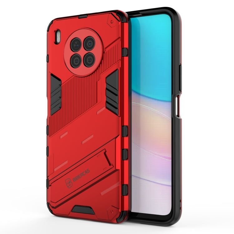 For Huawei nova 8i Foreign Version Punk Armor 2 in 1 PC + TPU Shockproof Case with Invisible Holder(Red) - Huawei Cases by buy2fix | Online Shopping UK | buy2fix