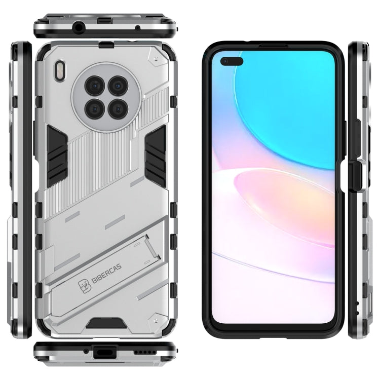 For Huawei nova 8i Foreign Version Punk Armor 2 in 1 PC + TPU Shockproof Case with Invisible Holder(White) - Huawei Cases by buy2fix | Online Shopping UK | buy2fix