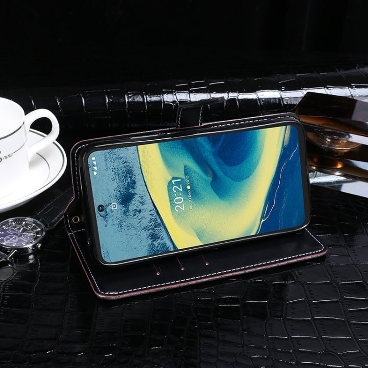 For Nokia XR20 idewei Crocodile Texture Horizontal Flip Leather Case with Holder & Card Slots & Wallet(Dark Blue) - Nokia Cases by idewei | Online Shopping UK | buy2fix
