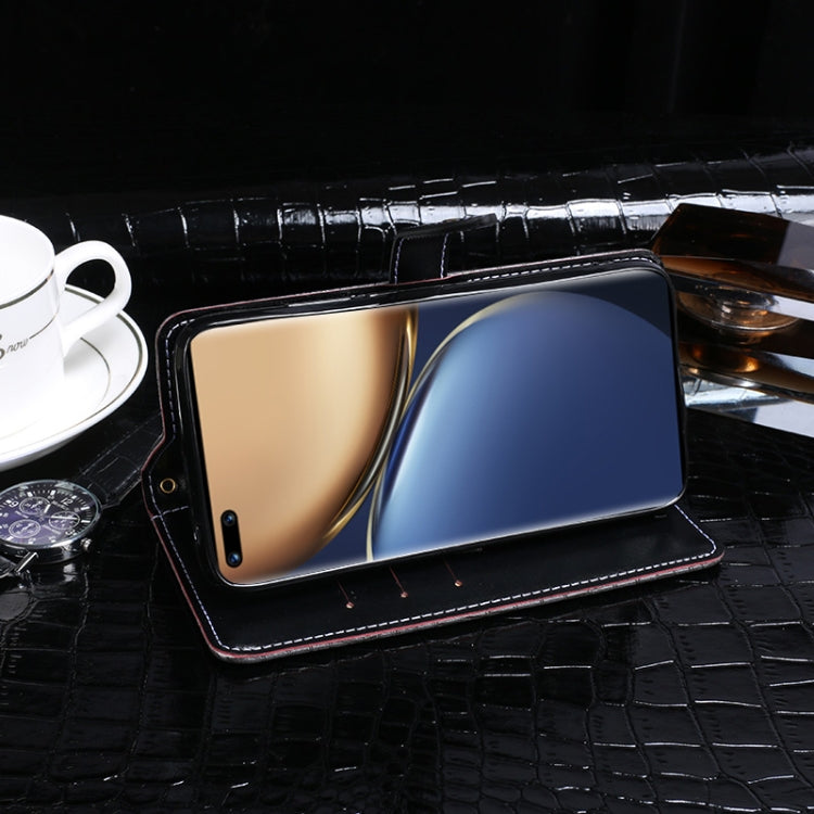 For Honor Magic3 Pro idewei Crocodile Texture Horizontal Flip Leather Case with Holder & Card Slots & Wallet(Black) - Honor Cases by idewei | Online Shopping UK | buy2fix