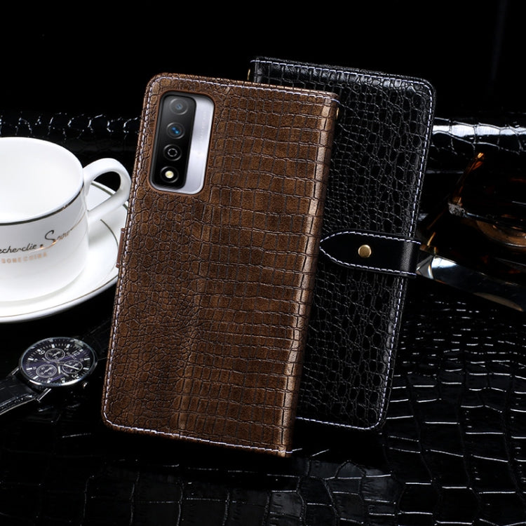 For Honor Play 5T Pro idewei Crocodile Texture Horizontal Flip Leather Case with Holder & Card Slots & Wallet(Dark Blue) - Honor Cases by idewei | Online Shopping UK | buy2fix