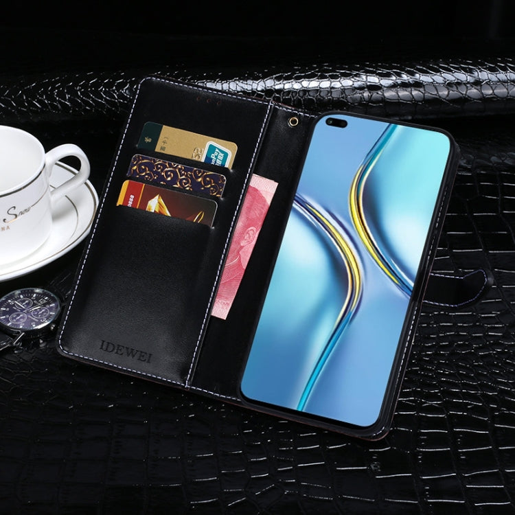 For Honor X20 idewei Crocodile Texture Horizontal Flip Leather Case with Holder & Card Slots & Wallet(Black) - Honor Cases by idewei | Online Shopping UK | buy2fix