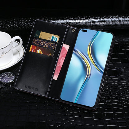 For Honor X20 idewei Crocodile Texture Horizontal Flip Leather Case with Holder & Card Slots & Wallet(Black) - Honor Cases by idewei | Online Shopping UK | buy2fix