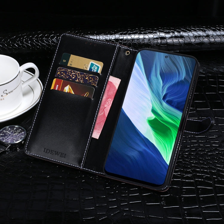 For Infinix Note 10 idewei Crocodile Texture Horizontal Flip Leather Case with Holder & Card Slots & Wallet(Dark Blue) - Infinix Cases by idewei | Online Shopping UK | buy2fix