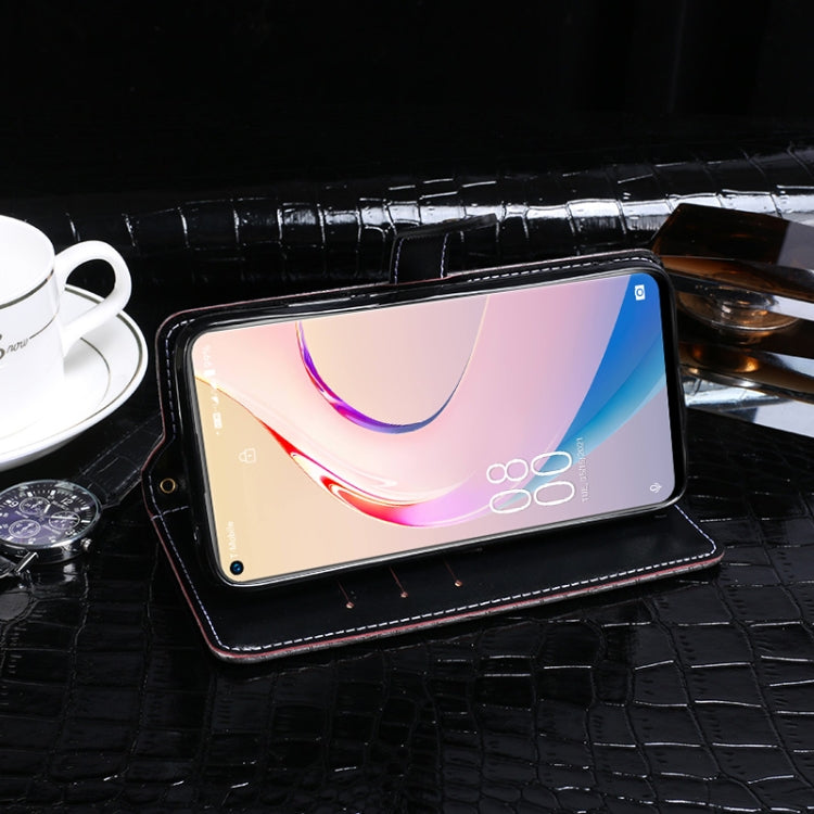 For Oukitel C21 Pro idewei Crocodile Texture Horizontal Flip Leather Case with Holder & Card Slots & Wallet(Black) - More Brand by idewei | Online Shopping UK | buy2fix