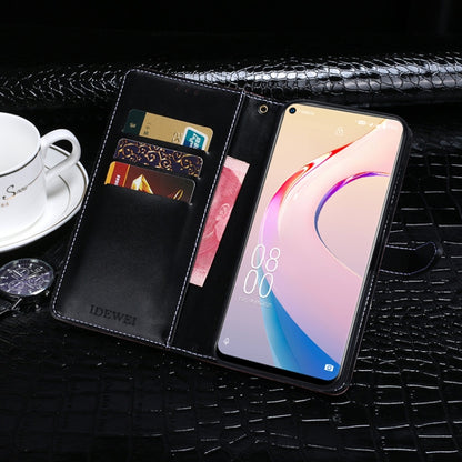 For Oukitel C21 Pro idewei Crocodile Texture Horizontal Flip Leather Case with Holder & Card Slots & Wallet(Black) - More Brand by idewei | Online Shopping UK | buy2fix