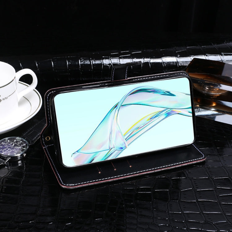 For ZTE Axon 30 5G idewei Crocodile Texture Horizontal Flip Leather Case with Holder & Card Slots & Wallet(Black) - ZTE Cases by idewei | Online Shopping UK | buy2fix