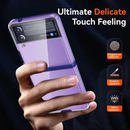 For Samsung Galaxy Z Flip3 5G Simple All-inclusive Clear Crystal PC +TPU Shockproof Case(Blue) by buy2fix