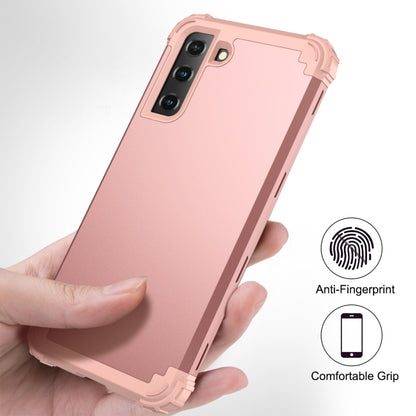 For Samsung Galaxy S21 Ultra 5G 3 in 1 Shockproof PC + Silicone Protective Case(Rose Gold) - Galaxy S21 Ultra 5G Cases by buy2fix | Online Shopping UK | buy2fix