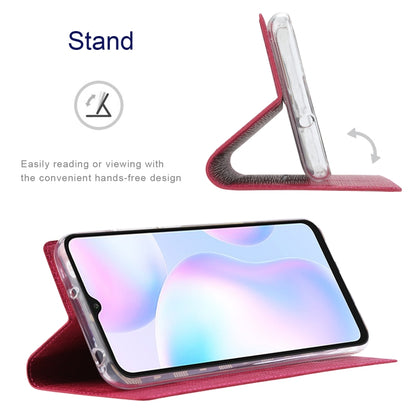 For Samsung Galaxy A22 5G ViLi DMX Series Shockproof TPU + PU Leather Magnetic Attraction Horizontal Flip Case with Card Slot & Holder(Rose Red) - Galaxy Phone Cases by ViLi | Online Shopping UK | buy2fix