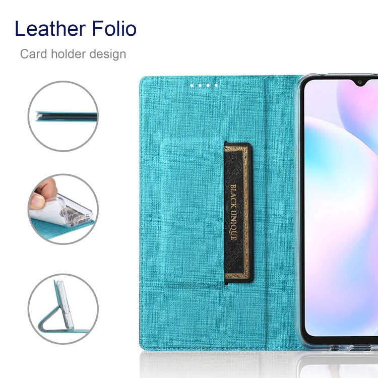 For Samsung Galaxy A22 5G ViLi DMX Series Shockproof TPU + PU Leather Magnetic Attraction Horizontal Flip Case with Card Slot & Holder(Blue) - Galaxy Phone Cases by ViLi | Online Shopping UK | buy2fix