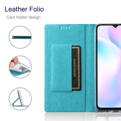 For Samsung Galaxy A22 5G ViLi DMX Series Shockproof TPU + PU Leather Magnetic Attraction Horizontal Flip Case with Card Slot & Holder(Blue) - Galaxy Phone Cases by ViLi | Online Shopping UK | buy2fix