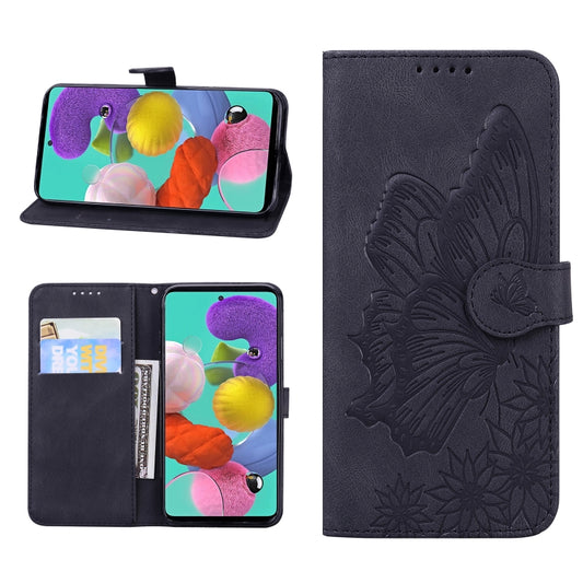 For iPhone 13 mini Retro Skin Feel Butterflies Embossing Horizontal Flip Leather Case with Holder & Card Slots & Wallet (Black) by buy2fix