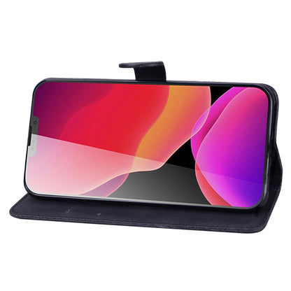 For iPhone 13 mini Retro Skin Feel Butterflies Embossing Horizontal Flip Leather Case with Holder & Card Slots & Wallet (Black) by buy2fix