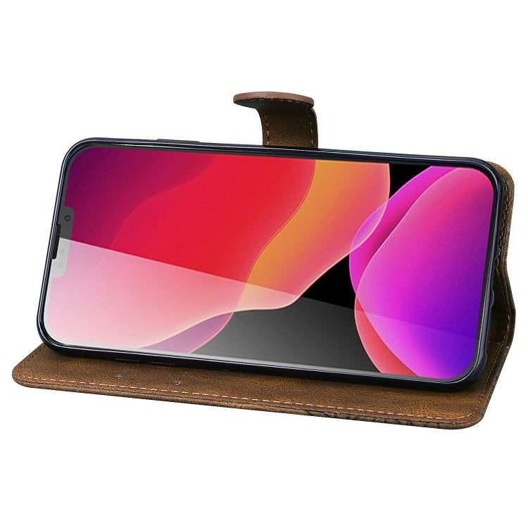 For iPhone 13 mini Retro Skin Feel Butterflies Embossing Horizontal Flip Leather Case with Holder & Card Slots & Wallet (Brown) by buy2fix